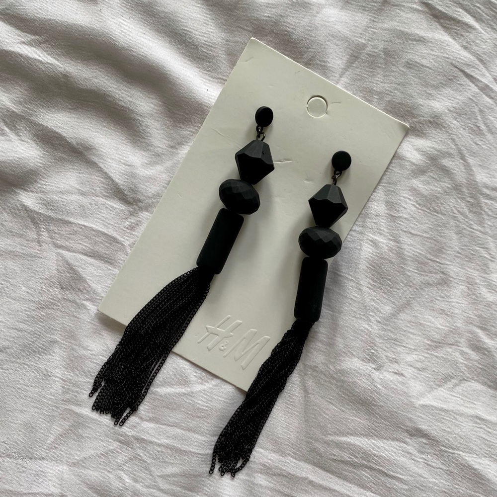 H&M Black Dangle Earrings